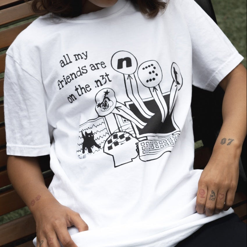 all my friends are on the .n3t t tshirt